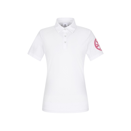 女款 簡約素雅袖側印花短袖上衣 POLO衫 CB25M1W11001