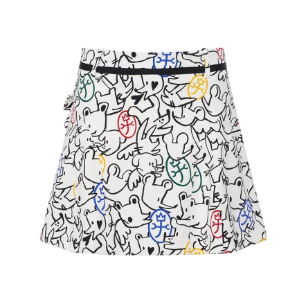 女款 活力插畫印花褲裙 CB25A4W20009