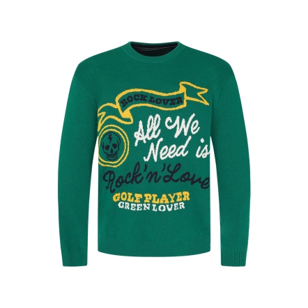 男款 ROCK'N'LOVE緹花長袖針織衫 CB24W1M54002