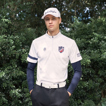 男款 LUCKY SHOOT立領長袖上衣 POLO衫 CB24A4M14006