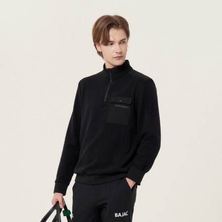 男款 小高領拉鍊門襟長袖上衣 CB24W1M14007