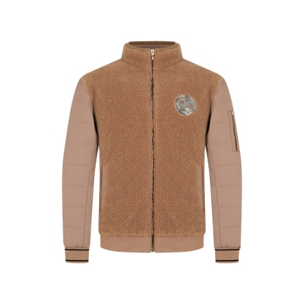 男款 保暖絨毛羽絨拼接長袖外套 夾克 CB24W1M61001