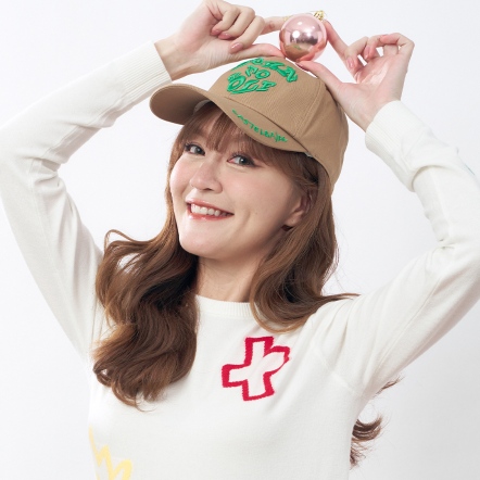 女款 BORN TO GOLF刺繡棒球帽 CB24A1WH0001