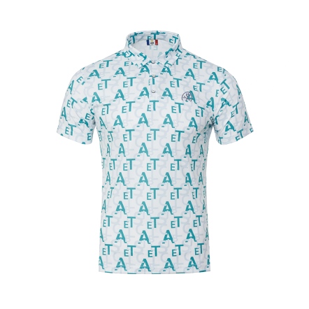 男款 清新滿版字母短袖上衣 POLO衫 CB26M5M11001