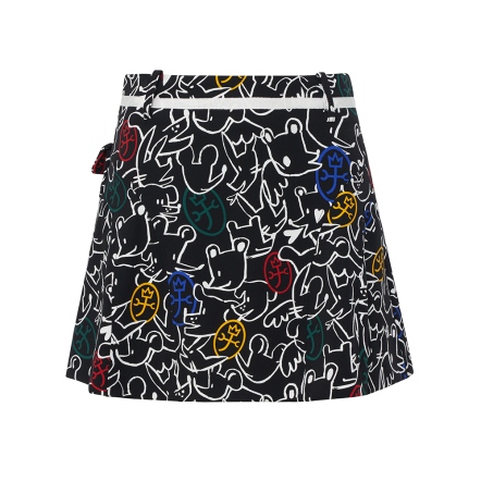 女款 活力插畫印花褲裙 CB25A4W20009